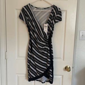 Stripped Asymmetrical Dress